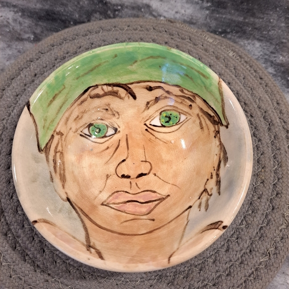 Other - Art Pottery Small Bowl with a Face